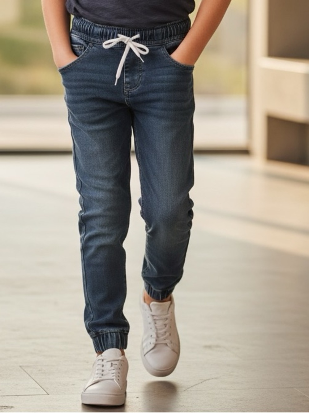 LEVI’S Blue Denim Jogger Pants Size 7. VIDEO